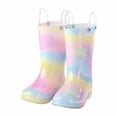 thumbnail image 2 of SUYIDA Gradient Rain Boots for Girls Mid Calf Waterproof Easy On Boots Non Slip Sole All Seasons Outdoor Play Boots, 2 of 6