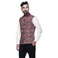 thumbnail image 2 of Atasi Decorative Casual Jacket For Men Printed Nehru Jacket Mens Wedding Indian Waistcoat Mandarin Blazer-Small, 2 of 4