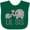 Green, variant on Inktastic Little Sister Elephant Girls Baby Bib