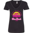 thumbnail image 3 of Inktastic Summer Enjoy the Sunshine Vero Beach Florida in Pink Women's V-Neck T-Shirt, 3 of 5