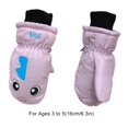 thumbnail image 3 of Advancent 3 pares de manoplas para niños, invierno, impermeables, cálidos, accesorios fáciles de combinar, cómodos dibujos animados impresos Suministros térmicos Rosa claro S, 3 of 6