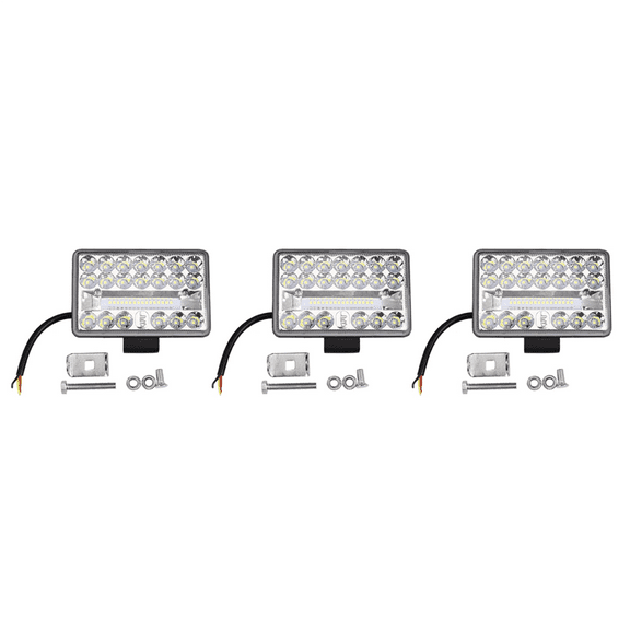 3pcs 4 Inch Car LED Work Light 108W 36LED Bar Square Spotlight 12V 24V Offroad for Truck Offroad ATV