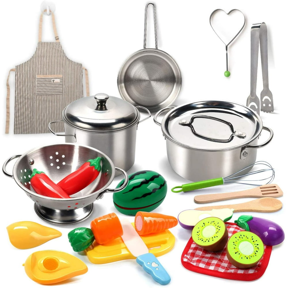 Steel Kitchen Set Toys With Cooking / Pink Kids Play Kitchen Set Girl Toddler 23 Toy Cooking ... : We did not find results for: