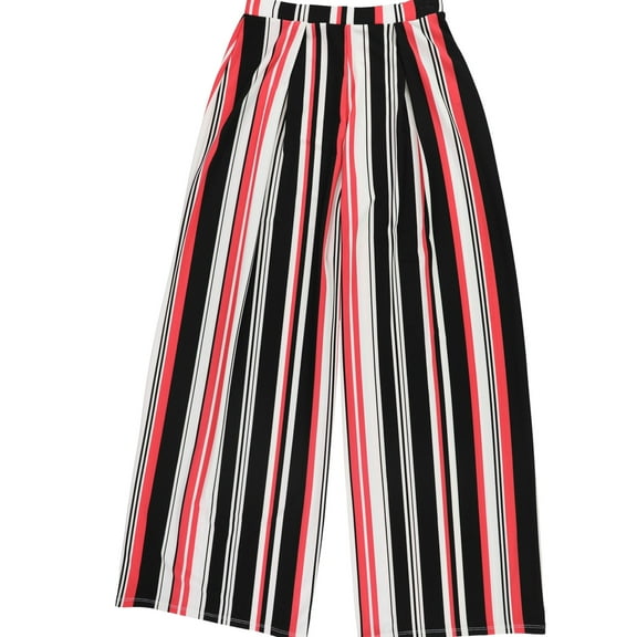 Bar Iii Womens Stripe Casual Wide Leg Pants