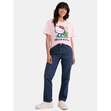 Hello Kitty Women's Graphic Tee with Short Sleeves, Sizes XXS-XXL