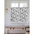 thumbnail image 2 of Black Coastal Bathroom Window Curtain, Coral Starfish Seaside Summer Beach Light Filtering Coffee Kitchen Curtains, Bedroom Living Room Curtains 2 Panel 84"x54", 2 of 6