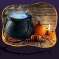 thumbnail image 6 of LITUSI Black Cauldron - Large Witchy Storage Jar Mist Maker Halloween Pumpkin Atomizer Witch Bucket Machine Atomizer Head Mist Maker 12LED, 6 of 6