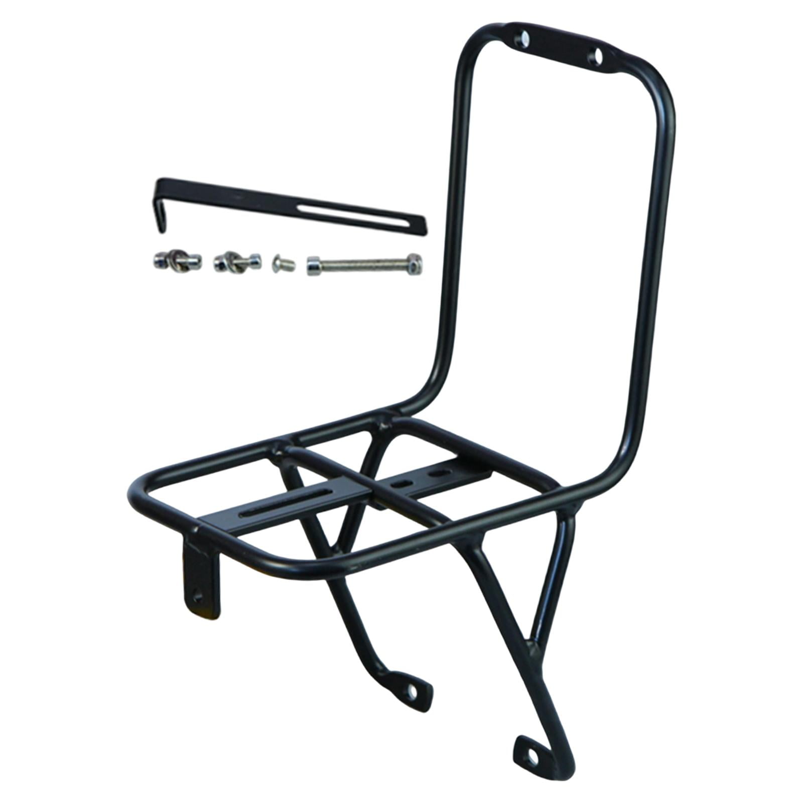DimyFew Bicycle Front Rack, Aluminum Alloy, Bicycle Front Basket, Solid Mounting, Basket Black
