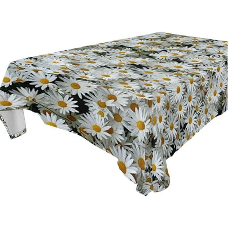 

Hyjoy 54x54 in Daisy Flower Tablecloth Waterproof Washable Polyester Square Table Cover Durable Tablecloth for Kitchen Dining Table Party Decor