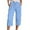 A-Sky Blue1081, variant on XIAOCHA Womens Crinkle Cotton Capri Pants Solid Drawstring Casual Cropped Trousers,Brown