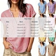 thumbnail image 4 of VBVC Women's Striped V Neck Tops , Summer Casual Loose Blouses For Women,Ladies' Dolman Sleeve Tunic Shirts with Pockets,Purple,S-2XL, 4 of 10