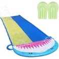 thumbnail image 1 of Slip and Slide Water Double Sliding Lanes, Water Splash Slide with 2 Body Boards Summer Pool Inflatable Kid Slides for Garden Outdoors, 1 of 8