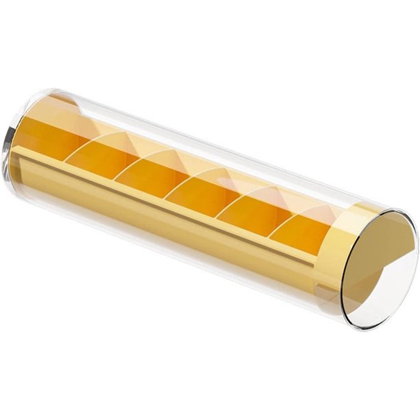 Divisor de cajón Organizador de Ropa Interior | Organizador Redondo de Almacenamiento de Calcetines | Almacenamiento de Calcetines cilíndricos, con 6 Compartimentos, Amarillo XianweiShao 1327533054720