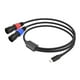 thumbnail image 5 of Cable adaptador de audio auxiliar tipo C macho a 2 XLR Y macho para audio profesional 2m, 5 of 9
