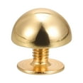 thumbnail image 4 of Unique Bargains 10x6mm Screw Back Rivets Solid Round Head Leather Studs Gold Tone 20 Pack, 4 of 5
