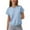 Light Blue, variant on SHITINN Women's Casual Loose Fit Round Neck Short Sleeve T Shirt with Drawstring Hem for Everyday Womens Short Sleeve Shirts Tops for Women Trendy Summer Womens Shirts Casual