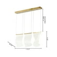 thumbnail image 2 of Living Design 3-Light L31.5'' Three Light Acrylic Crumbled Sheet Pendant Island Light with Gold Hardware, 2 of 6
