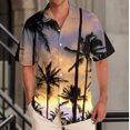 thumbnail image 2 of Short Sleeve Button Shirt Men'S Casual Short Sleeve Shirt Loose Shirt With Pocket XL, 2 of 5