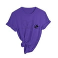 thumbnail image 5 of XIAONU Women Graphic Print T Shirt Crew Neck Short Sleeve Bee Heart Top Soft Casual Outing Tees, 5 of 5