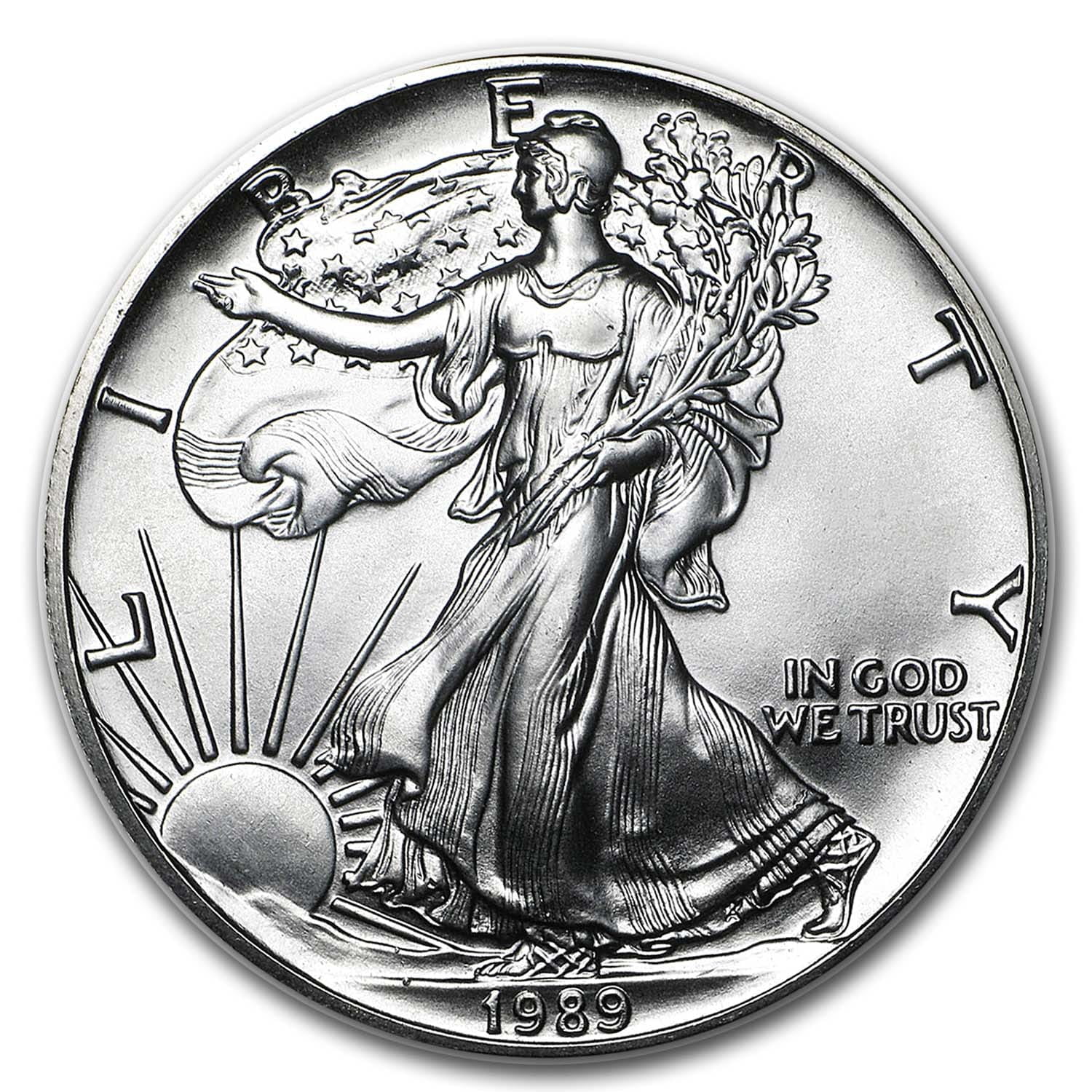 1989 1 Oz American Silver Eagle Coin BU Walmart 1989-1-oz-american-silver-eagle-coin-bu-walmart