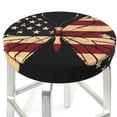 thumbnail image 3 of Naloa Patriotic USA Butterfly Art Round Bar Stool Cushion Cover 12-14 inch, Fits Kitchen, Office, Restaurant Chairs - {sizeName}12 inch, 3 of 7