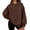 61#Brown, variant on Ladies Lightweight Polka Dot Sweatshirt Long Sleeve Crew Neck Loose Casual Pullover