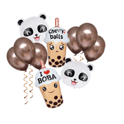 Boba tea party decor balloons/ kawaii decor cute panda decor all in one panda