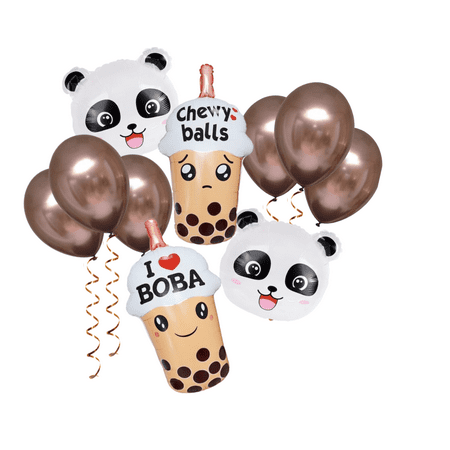 Boba tea party decor balloons/ kawaii decor cute panda decor all in one panda