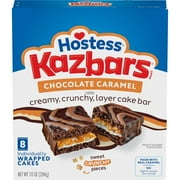 Hostess Kazbars Layer Cake Bars, Chocolate Caramel Flavor, 10 oz Box (8 Ct.)