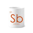 thumbnail image 1 of Quimica elementos periodo cuadro semimetal antimonio SB Cepillo de dientes titular de la pluma Mug de ceramica blanca taza 350ml, 1 of 2