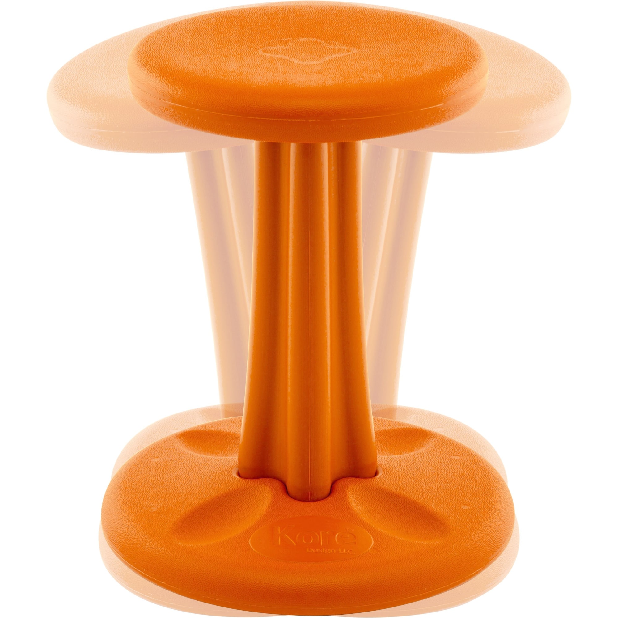 Kore Wobble Chair - Flexible Seating Stool for Classroom, Elementary School, ADD/ADHD - Junior- Age 8-9, Grade 3-4, Orange (16in)