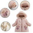 thumbnail image 2 of FJUCHAI Winter Girls Jacket Kids Baby Long Sleeves Warm Outerwear Toddler Printed Hooded Thick Coat for 1-5 Years, 2 of 8