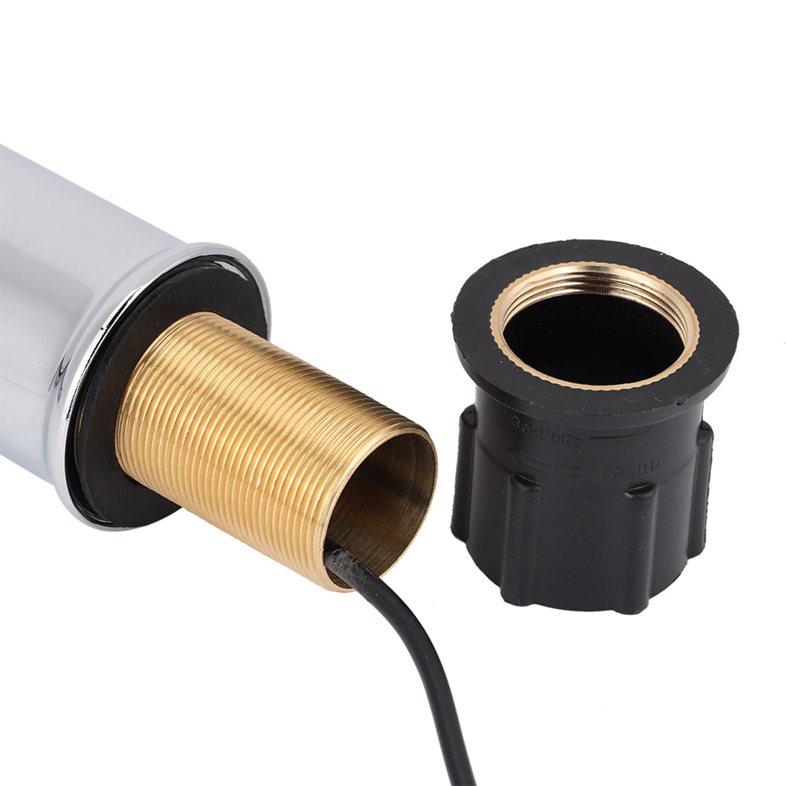 YAHHU Touchless Automatic Sensor Faucet G1/2in Single Cold Brass Bathroom Sink Water Tap, Electroplating Chrome Finish for Undercounter Basin, Hands-Free Operation, 7.9 inches / 20 cm Height
