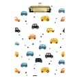 thumbnail image 2 of Plastic Clipboard Acrylic Hanging Clip Board with silver Low Profile Office School Supplies 12.5x9 Cute Cars and Triangles, 2 of 9