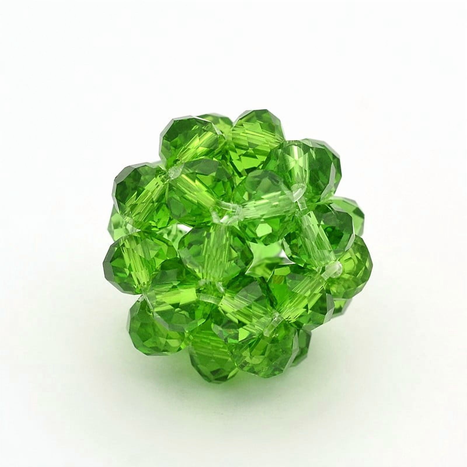 50pcs Transparent Glass Round Woven Beads Cluster Beads Mixed color 27mm Beads: 8mm