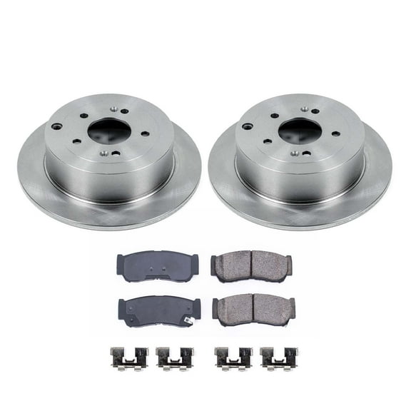 Ultimate Brakes Rear Ceramic Brake Pad and Rotor Kit with Hardware WM80278