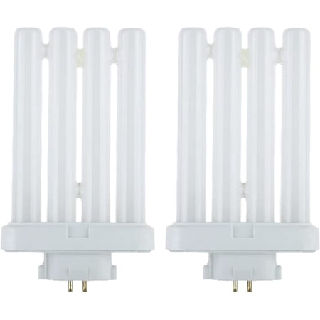 Compact Fluorescent 27W Quad Tube, 6500K Daylight Light FML Light Bulbs with GX10Q-4 Base – 2 Pack