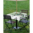 thumbnail image 4 of Fsddascl Sage Green Eucalyptus Leaves Outdoor Tablecloth - 54x54 Inch Square Dining Table Cover, Farmhouse Stripe Botanical Waterproof Outdoor Table Cloth with Umbrella Hole & Zipper for Patio, 4 of 7