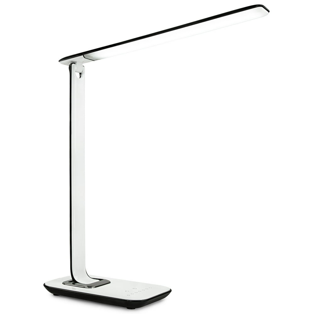 Dimmable LED Desk Lamp with USB Ports for Chargers and Natural White to Orange Light