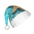 thumbnail image 2 of Bingfone Starfish And Seashell On The Beach 1 Santa Hat for Adults,Unisex Christmas Hat Hats Extra Thicken Classic Plush for Christmas New Year Festive Holiday, 2 of 6