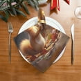 thumbnail image 2 of Satin Polyester Napkins - 20x20 InchSingle-Sided Printed Napkins, 1-Piece/4-Piece/6-Piece Set, DIY Personalized Table Setting，Cute Squirrels, 2 of 8