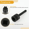 thumbnail image 5 of Unique Bargains 1 Pc 6 Point Universal Impact Socket for Car Motorcycle Dirtbike Repair Hardware Tool CR-MO Black 78mm/3.07" 9mm 1/2 Inch Drive, 5 of 7