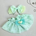 thumbnail image 1 of Falda con tirantes para muñecas de 7 perfecl Accesorios Fotográficos hechos a mano verde, 1 of 8