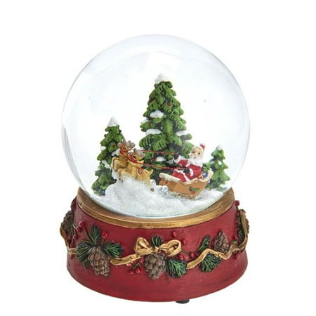UPC 086131516948 product image for Kurt Adler 100MM Santa on Sleigh Musical Snowglobe | upcitemdb.com