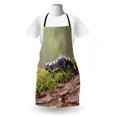 thumbnail image 3 of Salamander Apron, Picturesque of a Walking Animal on Branch with Moss Blurry Background Print, Unisex Kitchen Bib with Adjustable Neck for Cooking Gardening, Adult Size, Multicolor, by Ambesonne, 3 of 4