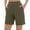 Green(Womens Shorts), variant on Womens Active Lounge Shorts Wide Flat Elastic Waist Athletic Long Shorts with Pockets & Side Slits