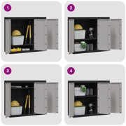vidaXL Outdoor Storage Cabinet with Utility Garden Patio Furniture