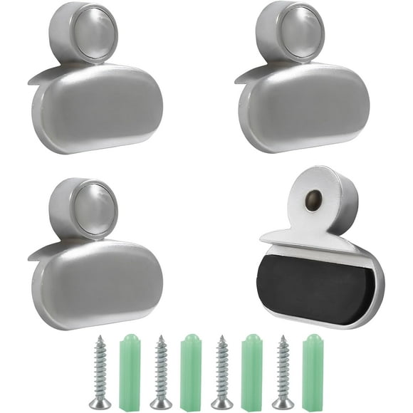 shiyou-4 Pcs Wall Mirror Hanging Clips, Oval Mirror Holder Hang Mirror On Wall Mounting Kit, Zinc Alloy Mirror Hanger Hardware for Frameless Mirror, Fits for 3-5mm Thick Glass