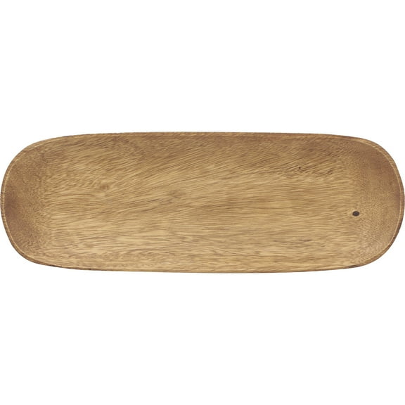 Pacific Merchants Acaciaware 16.5 inches by 5.5 inches Acacia Wood Oval Baguette Serving Tray
