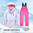 thumbnail image 3 of XYIJANI Kids Ski Jacket Pants Suits Boys Girls Ski Jacket Snow Jacket Pants Suits Windproof Winter Warm Hooded Snowsuit Toddler Ski Jacket Pants Set (A,11-12 Years), 3 of 5